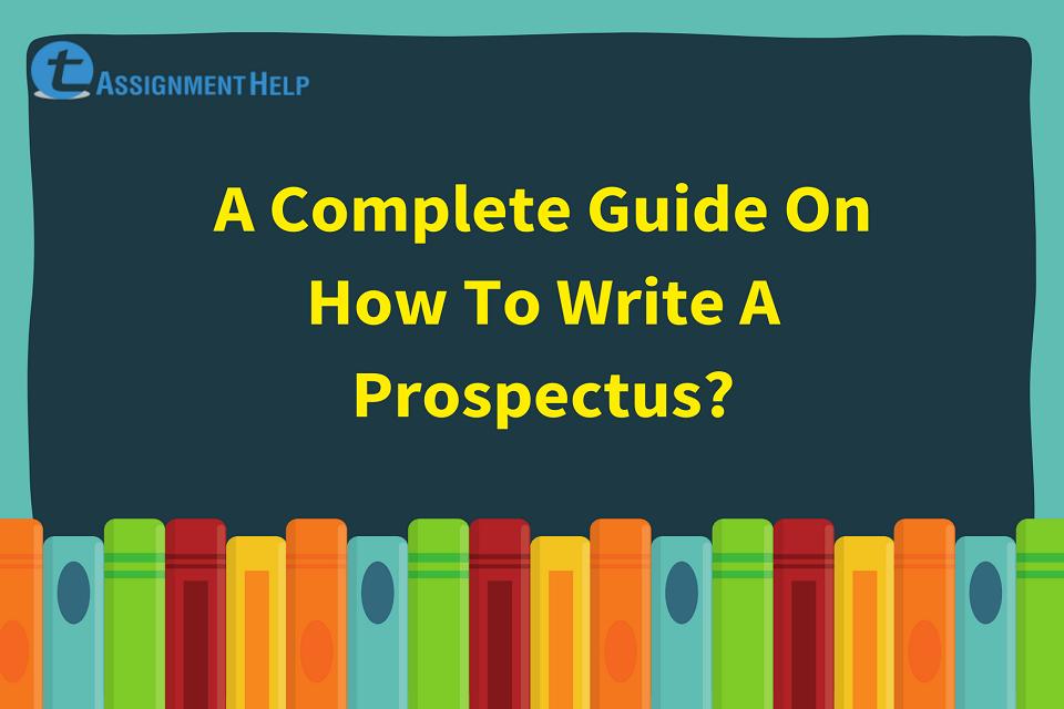 how to write a prospectus