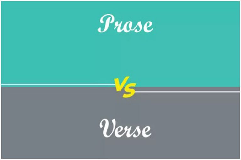 Understanding the definition and difference between prose vs verse