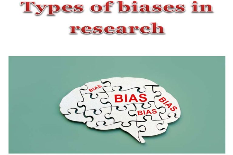 Discovering the types of biases in research and measures to reduce it