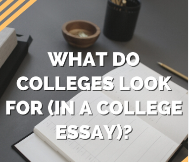 what are colleges looking for in an essay