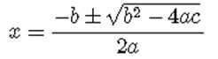 quadratic formula